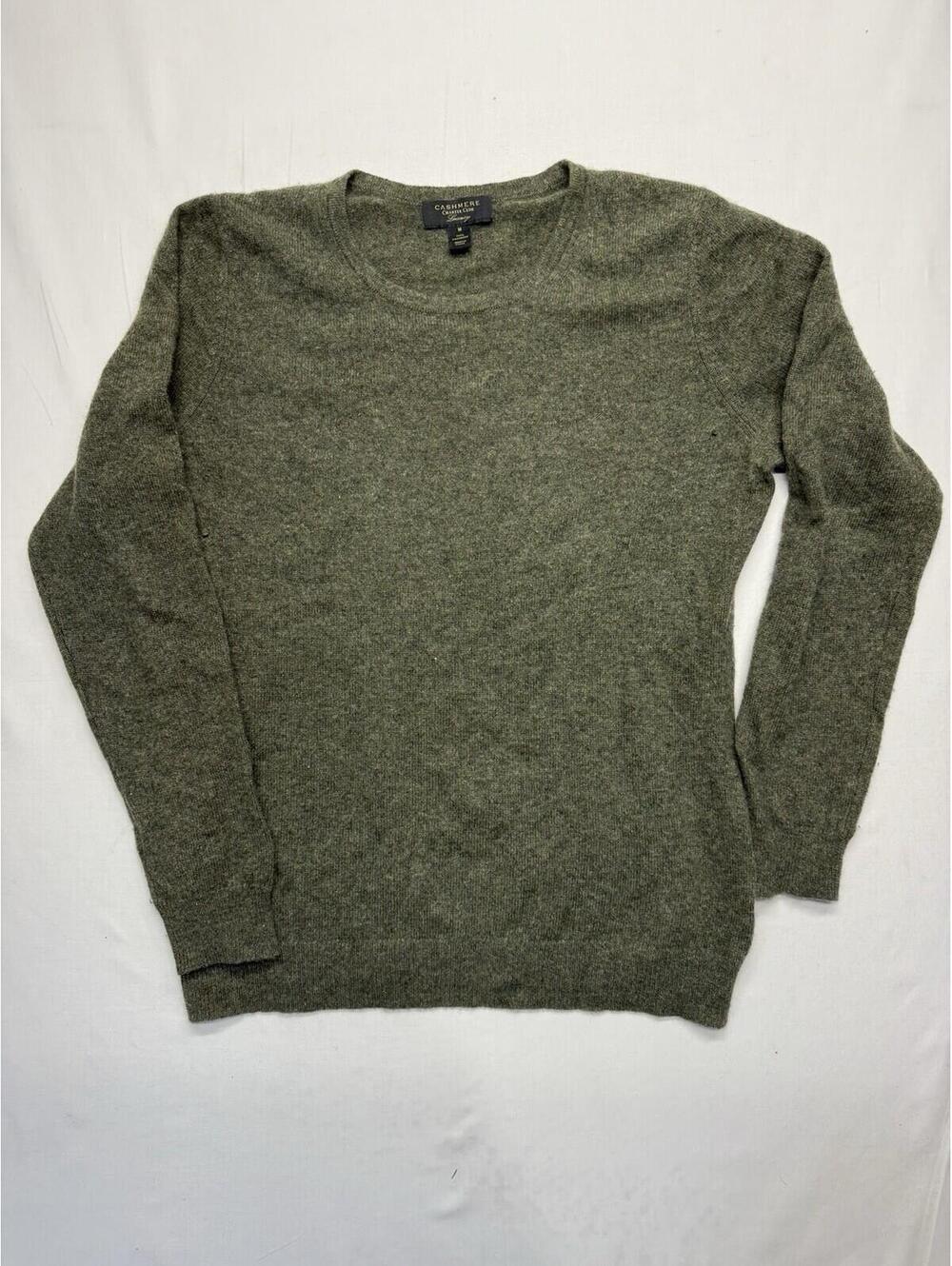 Charter Club Cashmere Sweater Womens Medium Black Crewneck Luxury Pullover